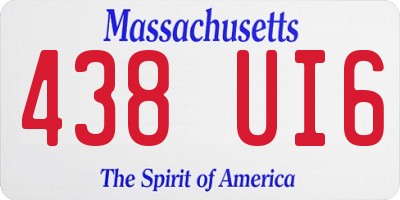 MA license plate 438UI6