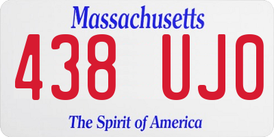 MA license plate 438UJ0