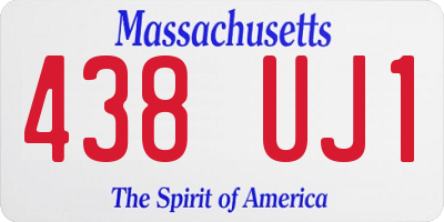 MA license plate 438UJ1