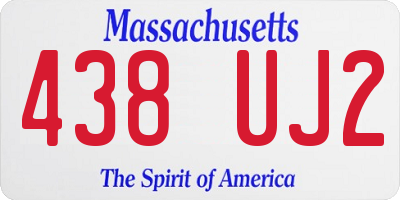 MA license plate 438UJ2