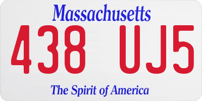 MA license plate 438UJ5