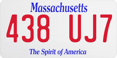 MA license plate 438UJ7