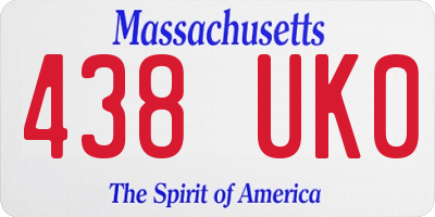 MA license plate 438UK0
