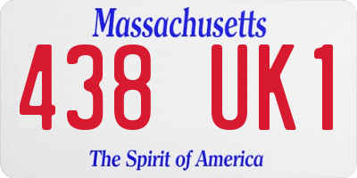MA license plate 438UK1