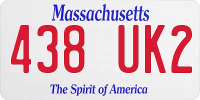 MA license plate 438UK2