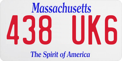 MA license plate 438UK6