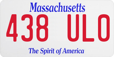 MA license plate 438UL0