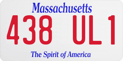 MA license plate 438UL1