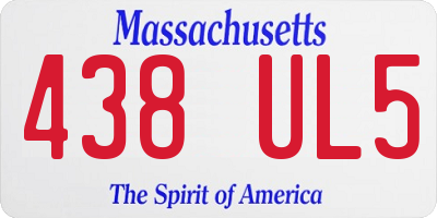 MA license plate 438UL5