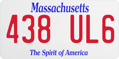MA license plate 438UL6