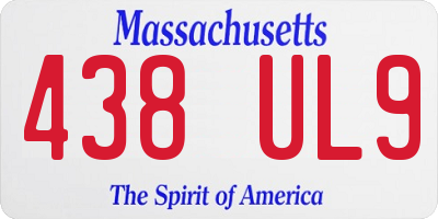 MA license plate 438UL9
