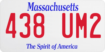 MA license plate 438UM2
