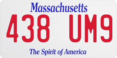 MA license plate 438UM9