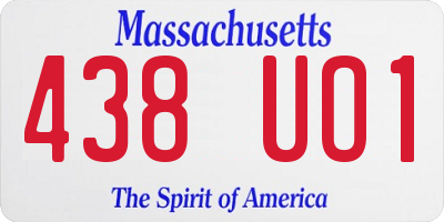 MA license plate 438UO1