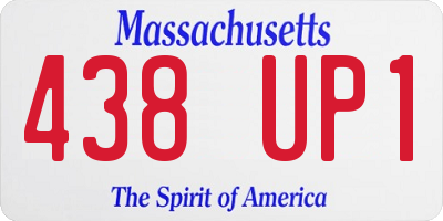 MA license plate 438UP1