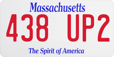 MA license plate 438UP2