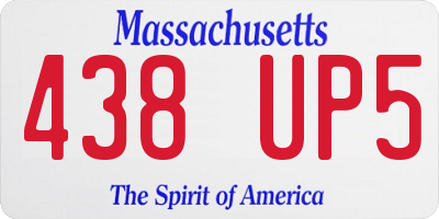 MA license plate 438UP5