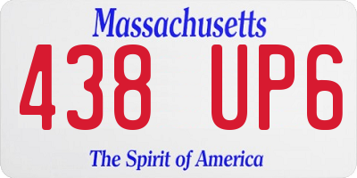 MA license plate 438UP6