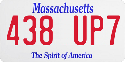 MA license plate 438UP7