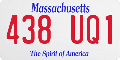 MA license plate 438UQ1