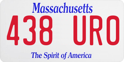 MA license plate 438UR0