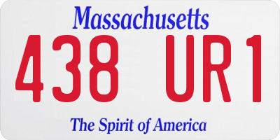 MA license plate 438UR1