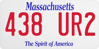 MA license plate 438UR2