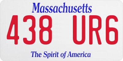 MA license plate 438UR6