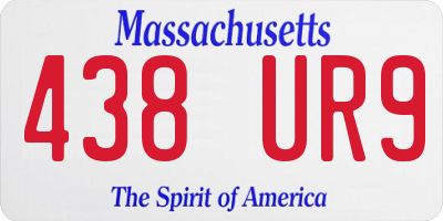 MA license plate 438UR9