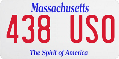 MA license plate 438US0
