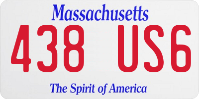 MA license plate 438US6