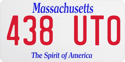 MA license plate 438UT0