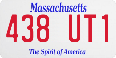 MA license plate 438UT1
