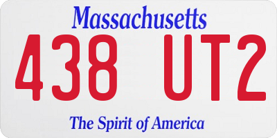 MA license plate 438UT2