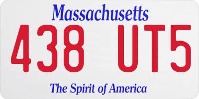 MA license plate 438UT5