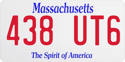 MA license plate 438UT6