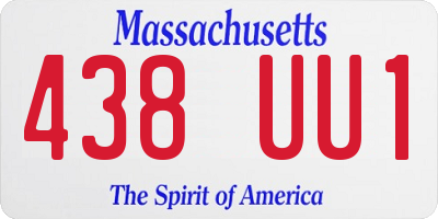 MA license plate 438UU1