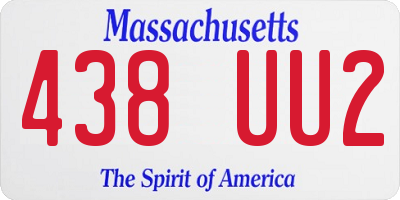 MA license plate 438UU2