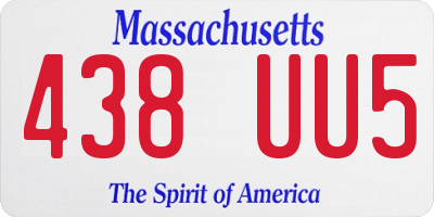 MA license plate 438UU5