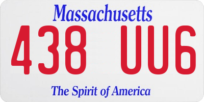 MA license plate 438UU6