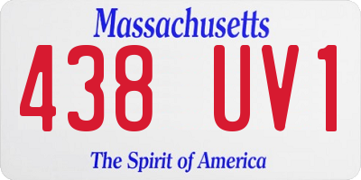 MA license plate 438UV1