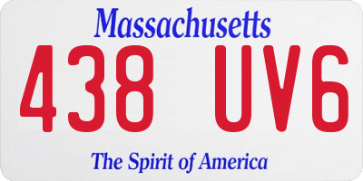 MA license plate 438UV6