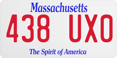 MA license plate 438UX0