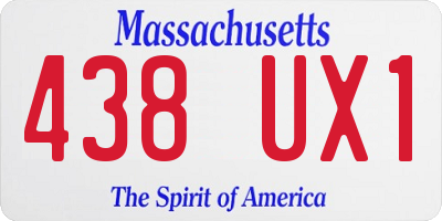 MA license plate 438UX1