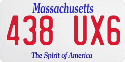 MA license plate 438UX6
