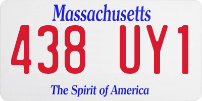 MA license plate 438UY1
