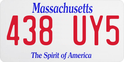 MA license plate 438UY5