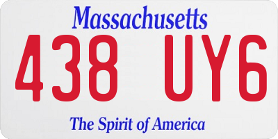 MA license plate 438UY6