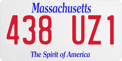 MA license plate 438UZ1