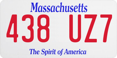 MA license plate 438UZ7